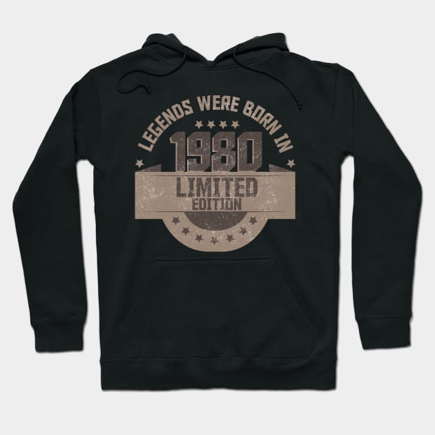 Legends where Born in 1980 Hoodie by Suryaraj